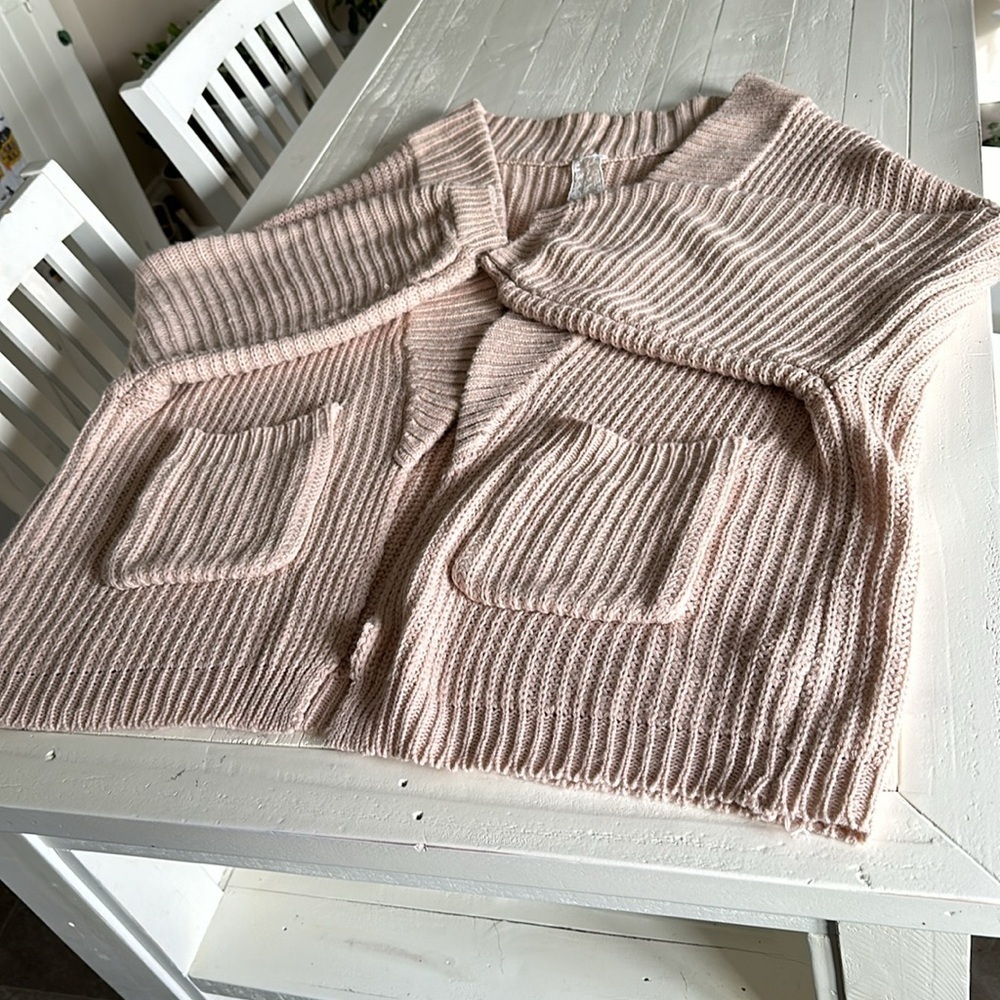 Sadie&Sage Blush Rose cardigan, chunky knit size large